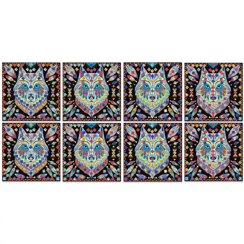 Janod Kreativ-Mosaik-Set Mandala Party Friends 5-8 Jahre