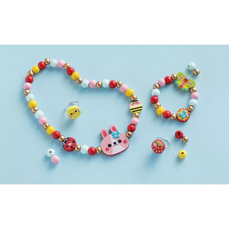 Janod Flower Garden Schmuckherstellungsset - Kreativset für Kinder