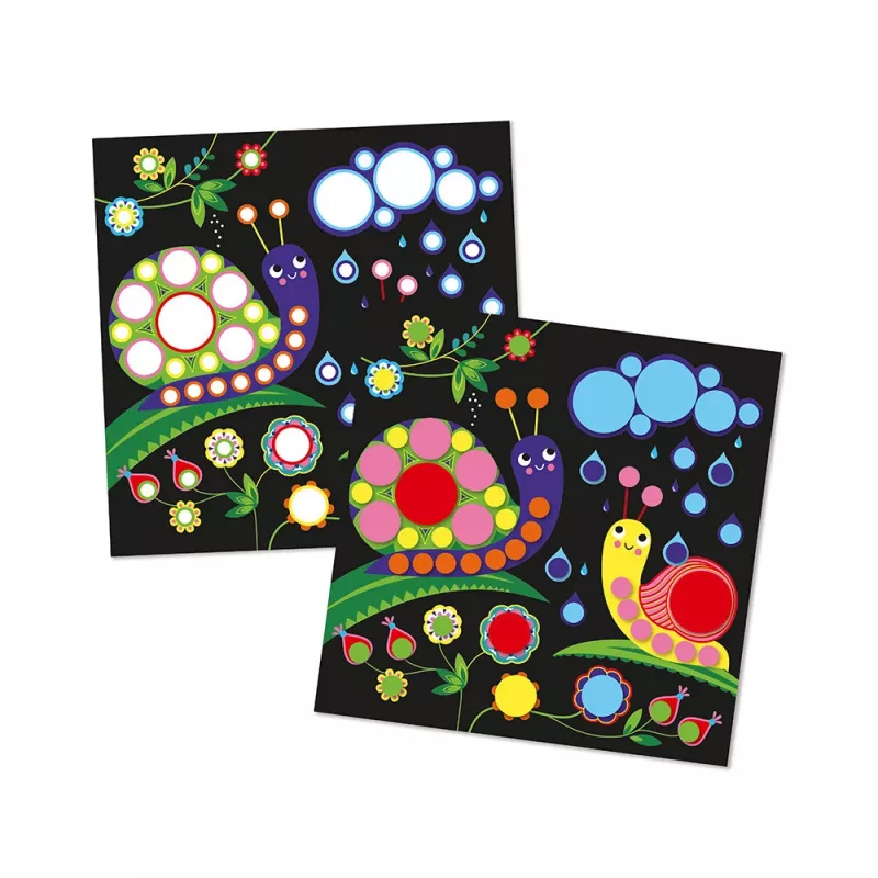 Janod My Arts & Crafts Runde Aufkleber Kreativ Mehrfarbig Set