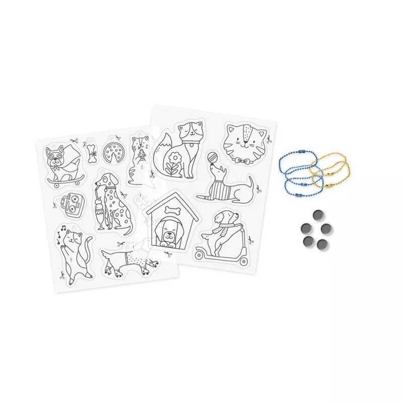 Janod DIY Schrumpffolien-Kunstset - Katzen & Hunde - 10 Ornamente - ab 7 Jahren