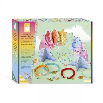 Janod DIY Armband-Herstellungsset mit Ständer - Armband für jeden Wochentag 7+