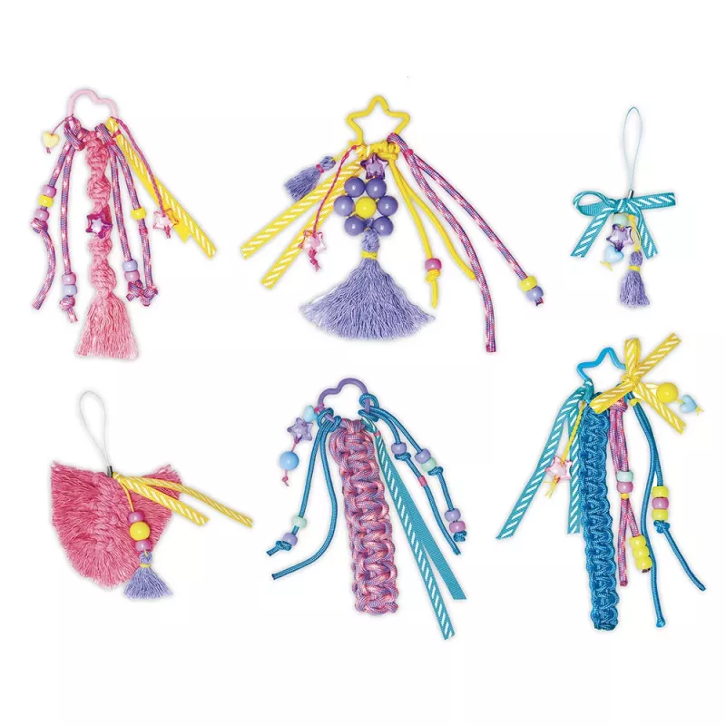 Janod DIY Bag Charm Kreativset für Schlüsselanhänger, Filz-Bastelset, ab 7 Jahren