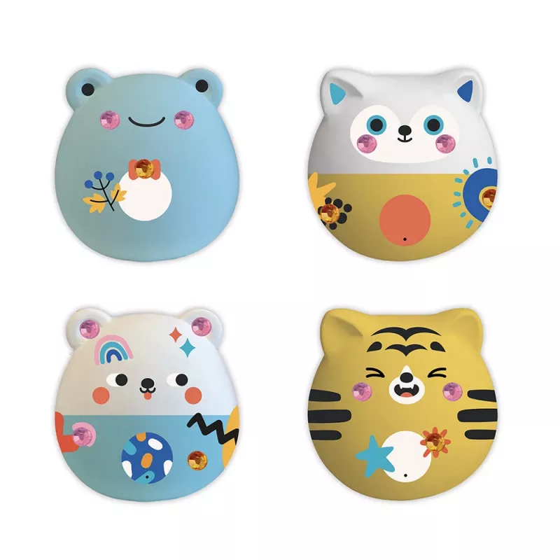 Janod Kreativset Gips-Tierfiguren Dekoration 4 Stück 6+