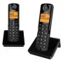 Alcatel S280 DUO Schnurloses DECT-Telefon mit Anrufbeantworter - 2 Mobilteile, Schwarz