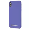 Karl Lagerfeld KLHCI61SLVOG Silikon-Hardcase für Apple iPhone Xr - Violett