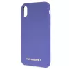 Karl Lagerfeld KLHCI61SLVOG Silikon-Hardcase für Apple iPhone Xr - Violett