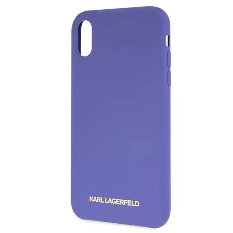 Karl Lagerfeld KLHCI61SLVOG Silikon-Hardcase für Apple iPhone Xr - Violett