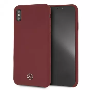 Mercedes-Benz MEHCI65SILRE Silikon-Hardcase für Apple iPhone Xs Max, Rot