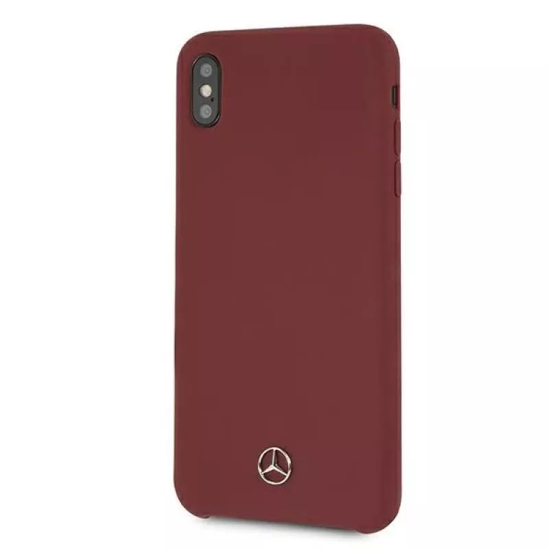 Mercedes-Benz MEHCI65SILRE Silikon-Hardcase für Apple iPhone Xs Max, Rot