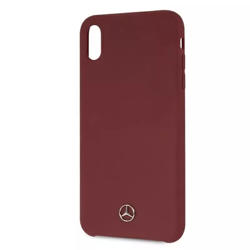 Mercedes-Benz MEHCI65SILRE Silikon-Hardcase für Apple iPhone Xs Max, Rot