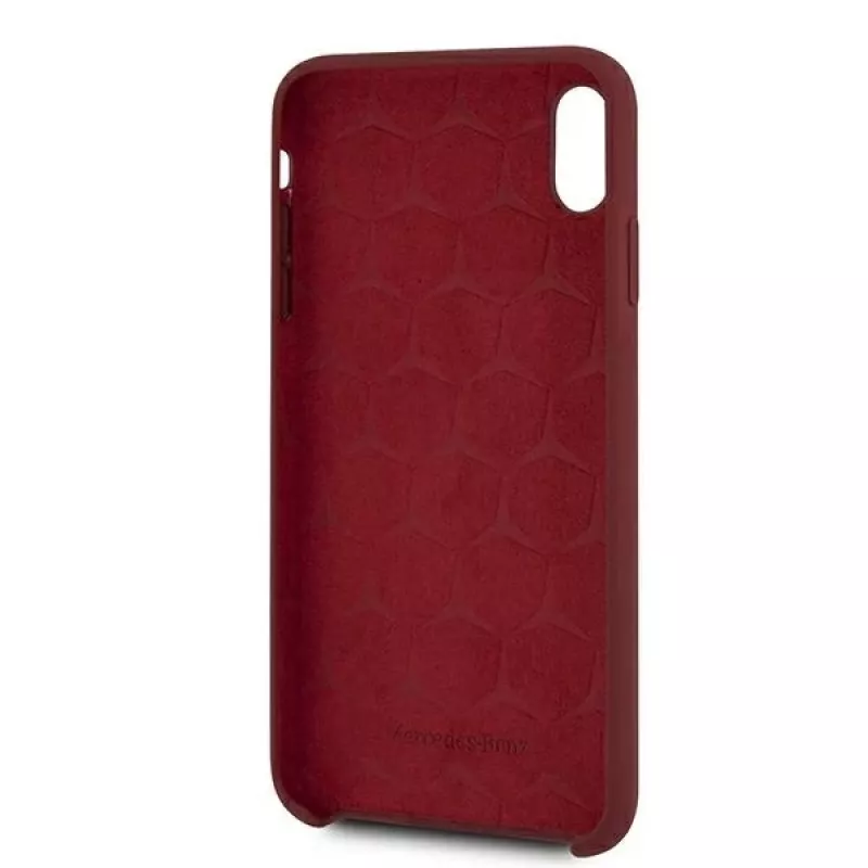 Mercedes-Benz MEHCI65SILRE Silikon-Hardcase für Apple iPhone Xs Max, Rot