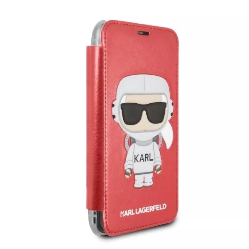 Karl Lagerfeld KLFLBKPXKSCORE iPhone X/XS Bookcase Red Karl Space Cosmonaut