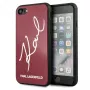 Karl Lagerfeld KLHCI8DLKSRE Signature Glitter Hard Case für iPhone 7/8/SE 2020/SE 2022, Rot