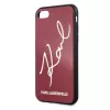 Karl Lagerfeld KLHCI8DLKSRE Signature Glitter Hard Case für iPhone 7/8/SE 2020/SE 2022, Rot
