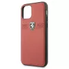 Ferrari Off Track Leather Hard Case für Apple iPhone 11 Pro - Rot