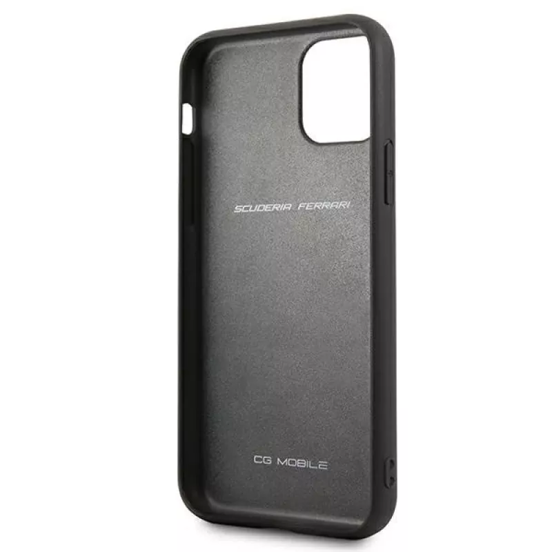 Ferrari Off Track Leather Hard Case für Apple iPhone 11 Pro - Rot