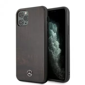 Mercedes-Benz Wood Line Rosewood Hard Case für Apple iPhone 11 Pro Max - Braun