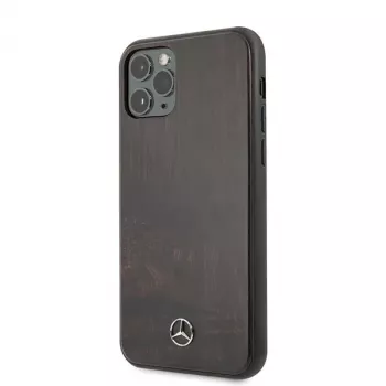 Mercedes-Benz Wood Line Rosewood Hard Case für Apple iPhone 11 Pro Max - Braun