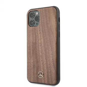 Mercedes-Benz Wood Line Walnut Hard Case für Apple iPhone 11 Pro Max - Braun
