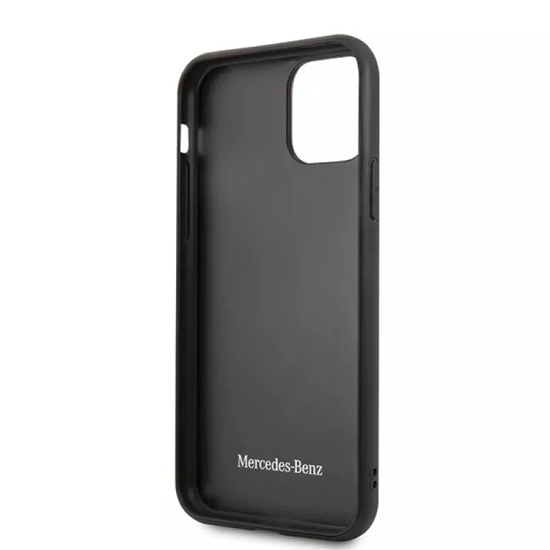 Mercedes-Benz Wood Line Walnut Hard Case für Apple iPhone 11 Pro Max - Braun