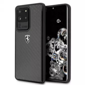 Ferrari Hardcase FEHCAHCS69BK für Samsung Galaxy S20 Ultra, Black Carbon Heritage