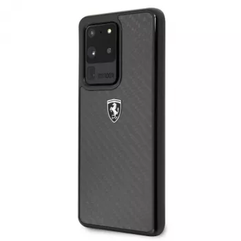 Ferrari Hardcase FEHCAHCS69BK für Samsung Galaxy S20 Ultra, Black Carbon Heritage