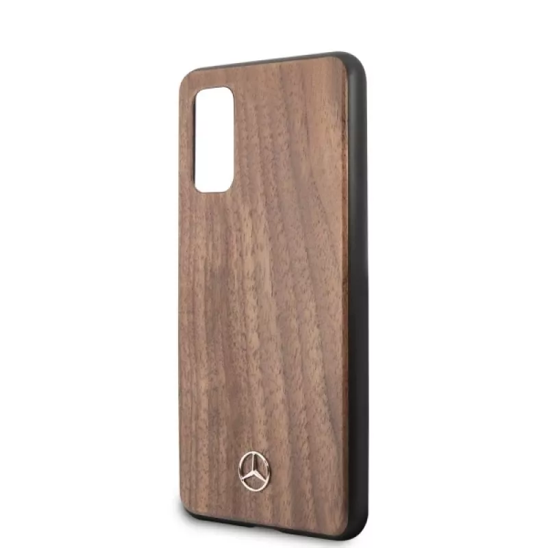MERCEDES-BENZ Wood Line Walnut Hard Case für Samsung Galaxy S20 (SM-G980) - Braun