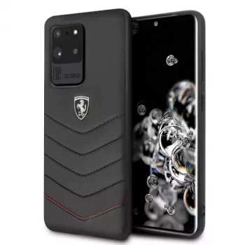 Ferrari Hardcase FEHQUHCS69BK Heritage für Samsung Galaxy S20 Ultra, Schwarz