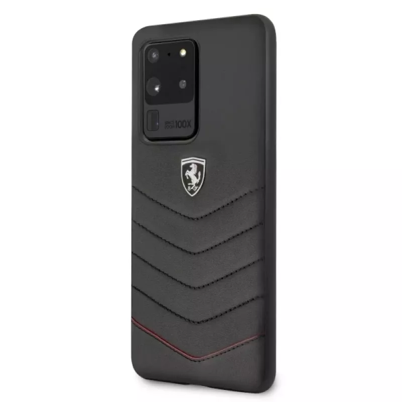 Ferrari Hardcase FEHQUHCS69BK Heritage für Samsung Galaxy S20 Ultra, Schwarz
