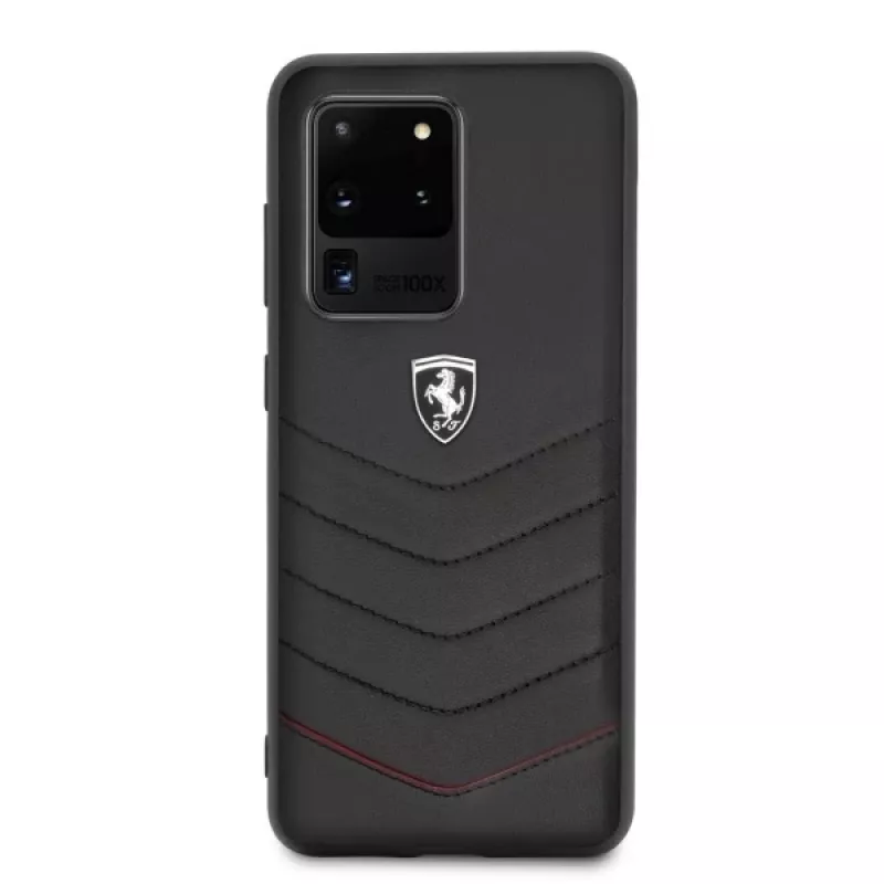 Ferrari Hardcase FEHQUHCS69BK Heritage für Samsung Galaxy S20 Ultra, Schwarz