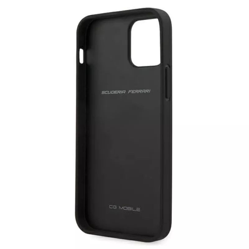 Ferrari FEOGOHCP12MBK Off Track Perforated Hard Case für iPhone 12 / 12 Pro 6,1 Zoll - Schwarz