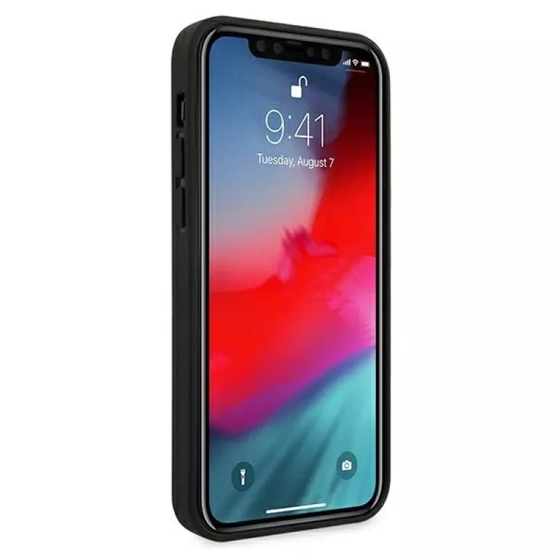 Ferrari Off Track Quilted Hardcase für Apple iPhone 12 Pro Max 6,7 inch Schwarz