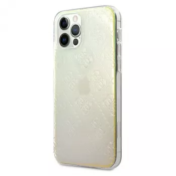 Guess GUHCP12M3D4GIRBL Iridescent Opal Hard Case für Apple iPhone 12 / iPhone 12 Pro 6,1 Zoll - 4G 3D Pattern Collection