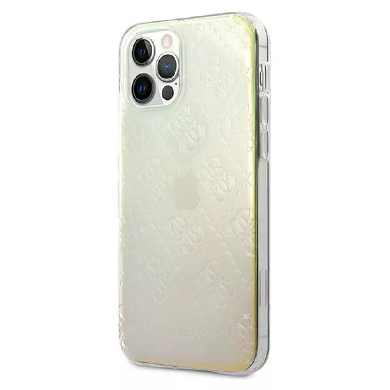 Guess GUHCP12M3D4GIRBL Iridescent Opal Hard Case für Apple iPhone 12 / iPhone 12 Pro 6,1 Zoll - 4G 3D Pattern Collection