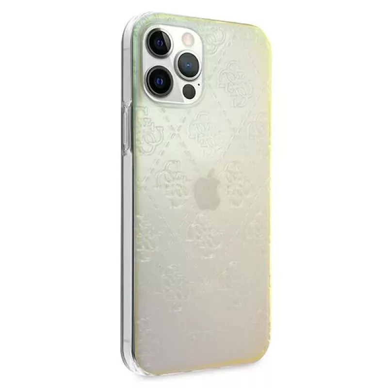 Guess GUHCP12M3D4GIRBL Iridescent Opal Hard Case für Apple iPhone 12 / iPhone 12 Pro 6,1 Zoll - 4G 3D Pattern Collection