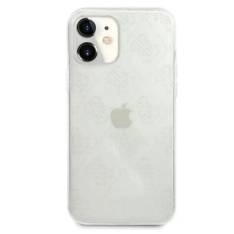 Guess GUHCP12S3D4GTR iPhone 12 mini Transparente Hartschale 4G 3D Pattern Collection