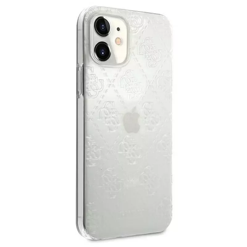 Guess GUHCP12S3D4GTR iPhone 12 mini Transparente Hartschale 4G 3D Pattern Collection