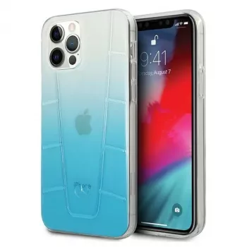 Mercedes-Benz MEHCP12MCLGBL iPhone 12/12 Pro 6,1 Zoll Blaue Hardcase Transparent Line