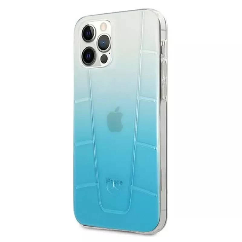 Mercedes-Benz MEHCP12MCLGBL iPhone 12/12 Pro 6,1 Zoll Blaue Hardcase Transparent Line