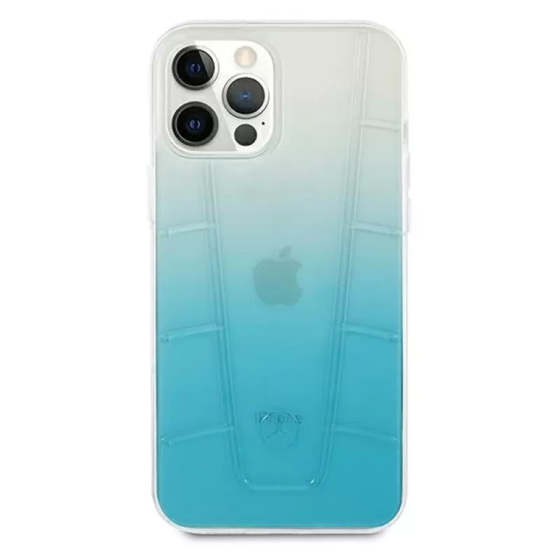 Mercedes-Benz MEHCP12MCLGBL iPhone 12/12 Pro 6,1 Zoll Blaue Hardcase Transparent Line
