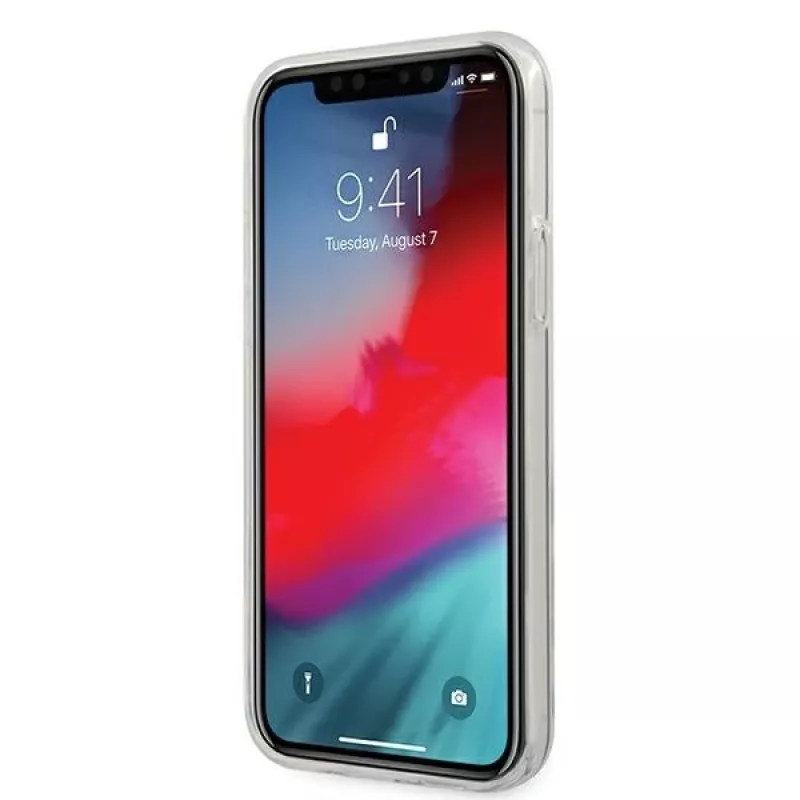 Mercedes-Benz MEHCP12MCLGBL iPhone 12/12 Pro 6,1 Zoll Blaue Hardcase Transparent Line