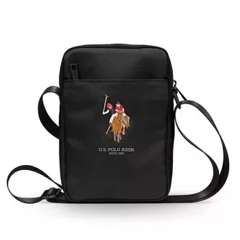 U.S. POLO ASSN. Torba USTB8PUGFLBK 8 Tablet Umhängetasche Schwarz