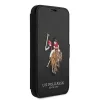 U.S. POLO ASSN. Polo Embroidery Collection Book Case für iPhone 12/12 Pro 6,1 inch Schwarz