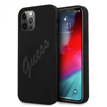 Guess Script Vintage Hard Case für Apple iPhone 12 Pro Max 6,7 Zoll Schwarz