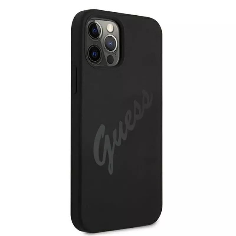 Guess Script Vintage Hard Case für Apple iPhone 12 Pro Max 6,7 Zoll Schwarz