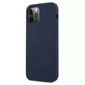 Guess Script Vintage Hard Case für Apple iPhone 12 / iPhone 12 Pro 6,1 Zoll Blau