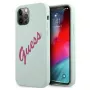 Guess Silicone Vintage Hard Case für Apple iPhone 12 / 12 Pro 6,1 Zoll - Blau Fuchsia