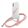 Guess GUHCP12SCRTVSPI iPhone 12 mini 5,4 Zoll Pink Hardcase Script Vintage