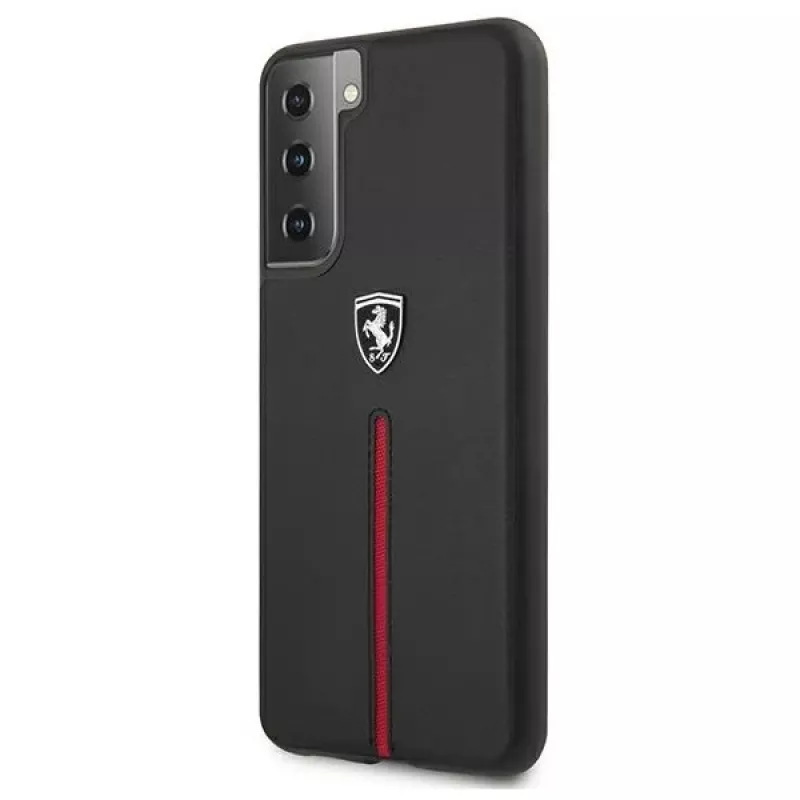 Ferrari FEOSIHCS21MBK S21+ G996 Black Hardcase Off Track Leather Nylon Stripe