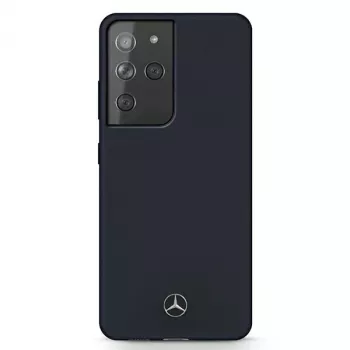 Mercedes-Benz Silicone Line Hard Case für Samsung Galaxy S21 Ultra (SM-G998) - Blau